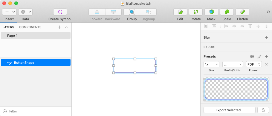 Button Grafik in Sketch erstellen