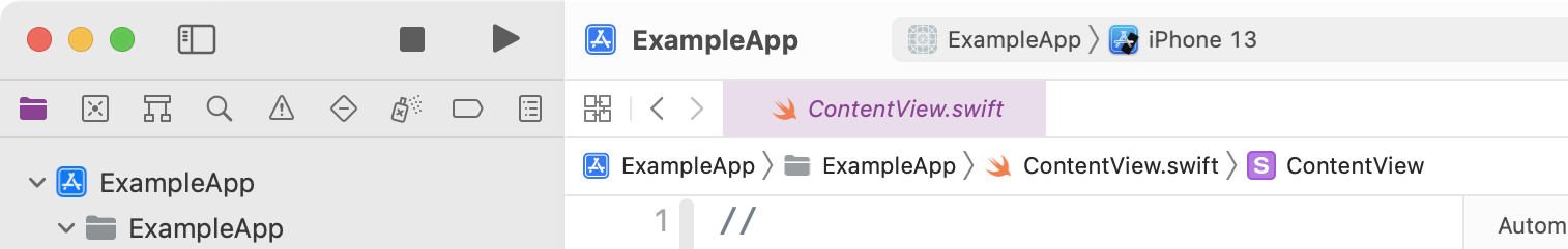 Schema-Auswahl: iPhone-Simulator